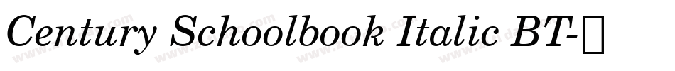Century Schoolbook Italic BT字体转换
